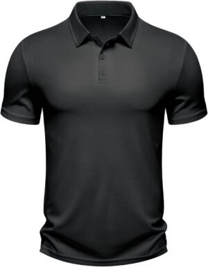 Men's Performance Golf Polo Shirt Moisture Wicking Quick Dry Short Sleeve Polo Shirts for Men Casual Activewear