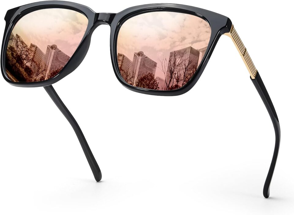 SIPHEW Oversized Square Sunglasses for Women|Lightweight Fashion Sunglasses 100% UV400 Protection|Trendy Mirrored Shade