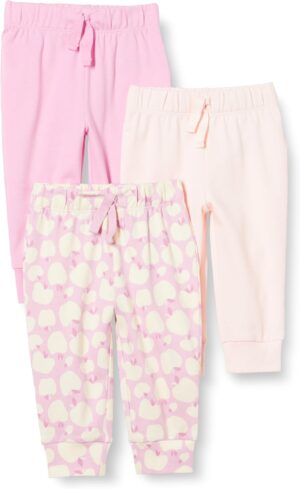 Amazon Essentials Unisex Toddlers and Babies' Cotton Pull-On Pants, Multipacks