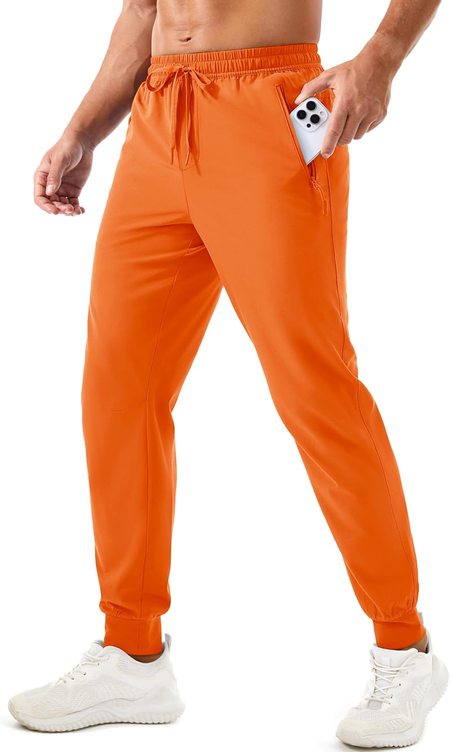 TACVASEN Men's Lightweight Athletic Joggers with Zipper Pockets Quick Dry Track Pants for Men Gym Sweatpants Workout Golf