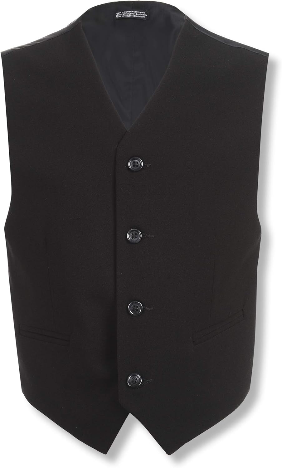 Calvin Klein Boys' Formal Suit Vest, Tailored Fit & Adjustable Back Strap, 4-button Single Breasted Closure & 2 Slit Pockets