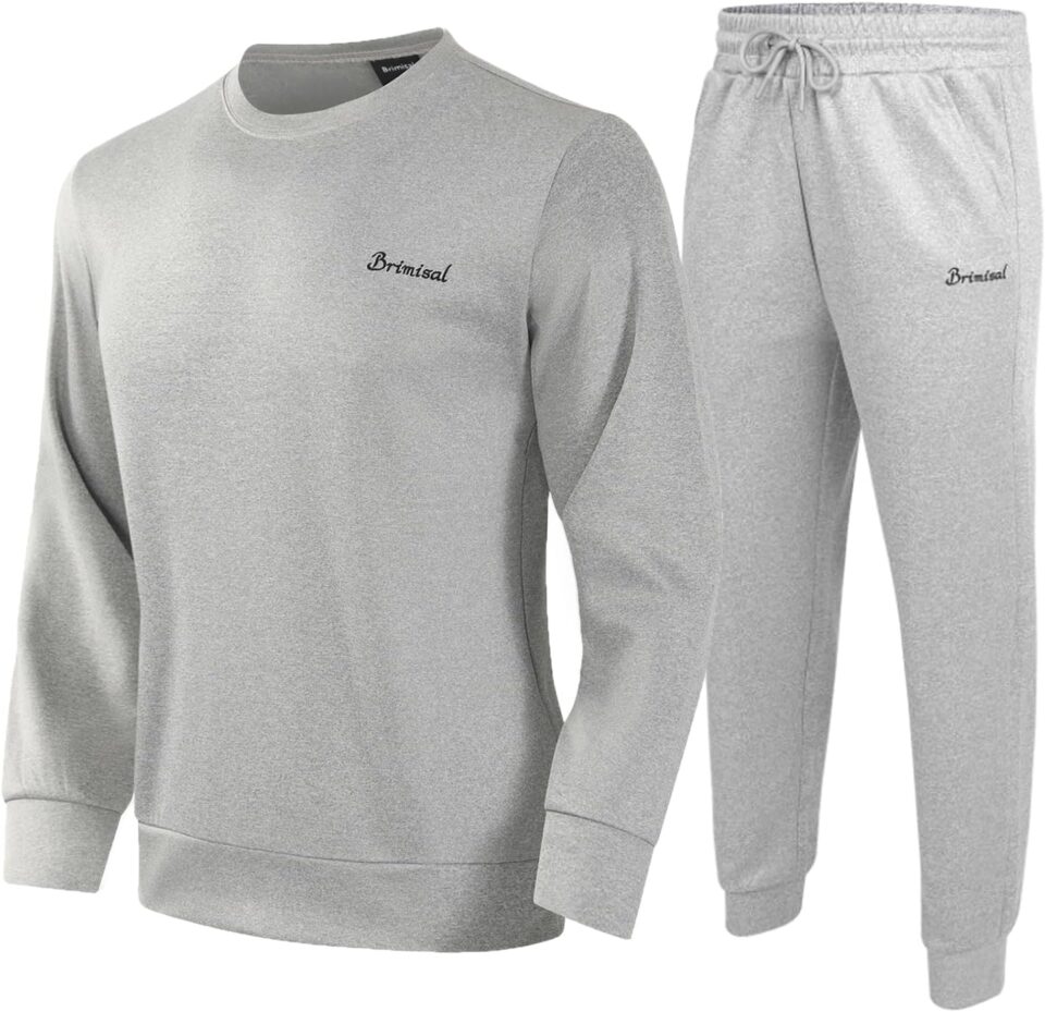 Men's Tracksuits 2 Piece Sets Outfits For Men Sweatsuits Long Sleeve Crewneck Pullover Active Jogging Sportswear