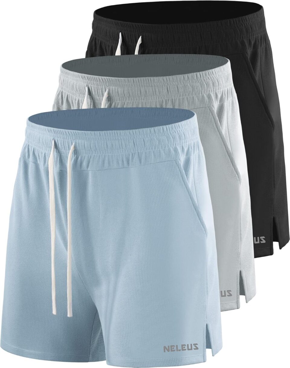 NELEUS Men's 7 inch Running Shorts Athletic Gym Workout Shorts with Pockets