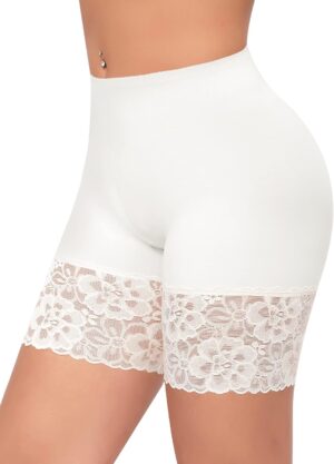Slip Shorts for Under Dresses Women Anti Chafing Underwear Seamless Boyshorts Panties Lace Under Shorts