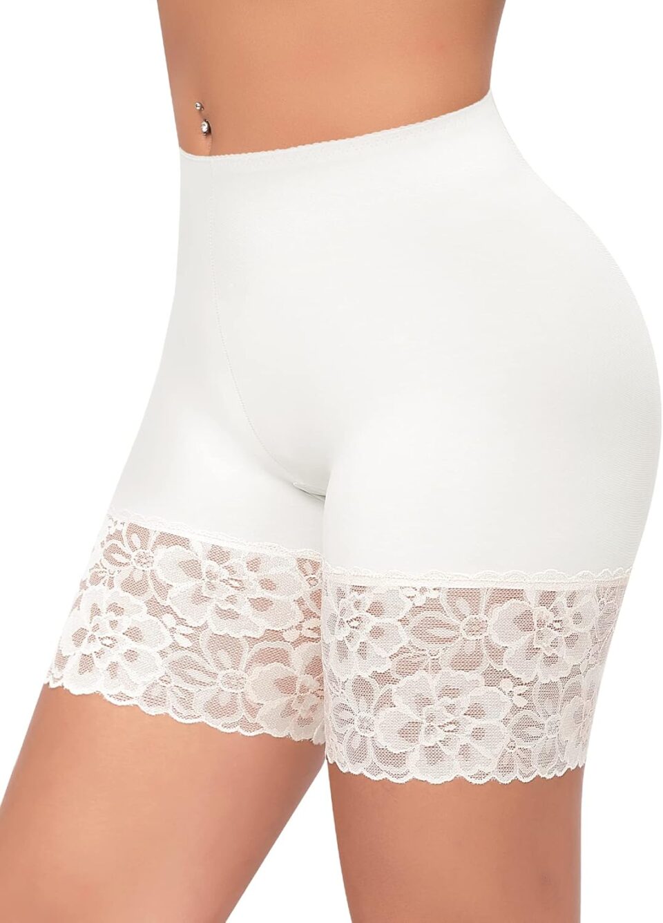 Slip Shorts for Under Dresses Women Anti Chafing Underwear Seamless Boyshorts Panties Lace Under Shorts