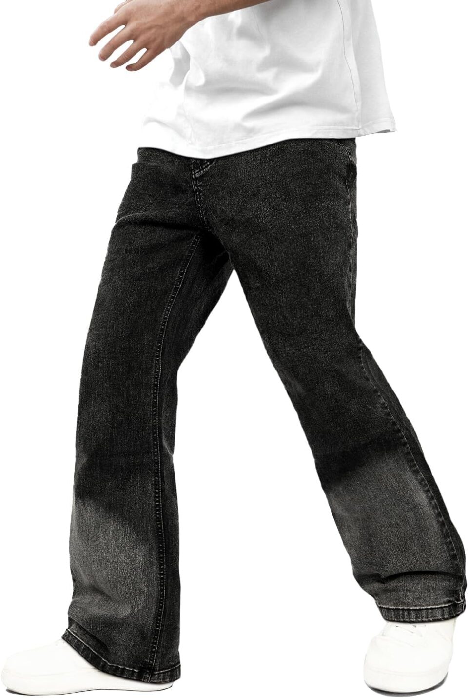 Heyfanee Men's Straight Leg Jeans Stretch Bootcut Denim Pants for Men Relaxed Fit