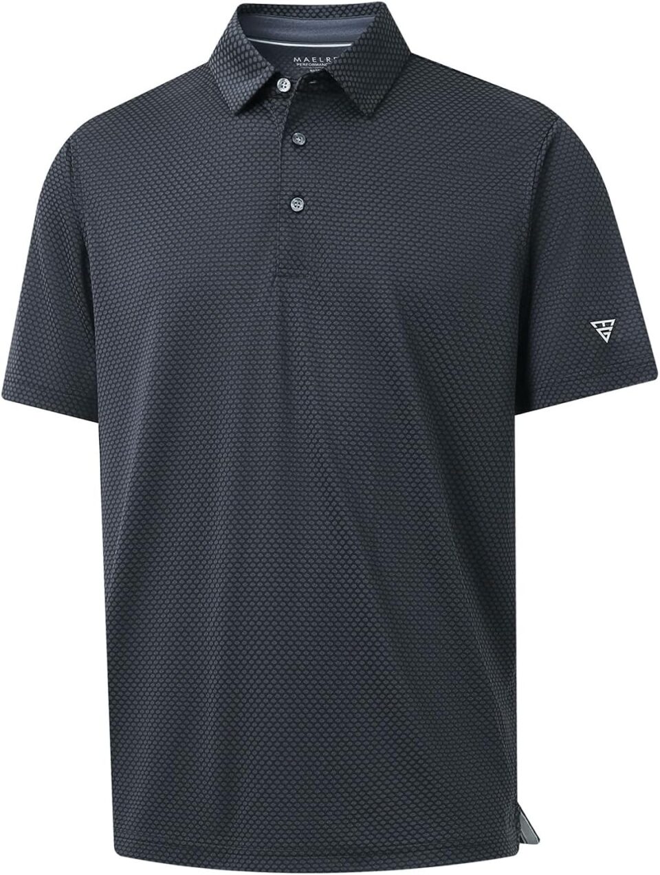 M MAELREG Golf Shirts for Men Moisture Wicking Jacquard Breathable Performance Dry Fit Collared Mens Polo Shirts Short Sleeve