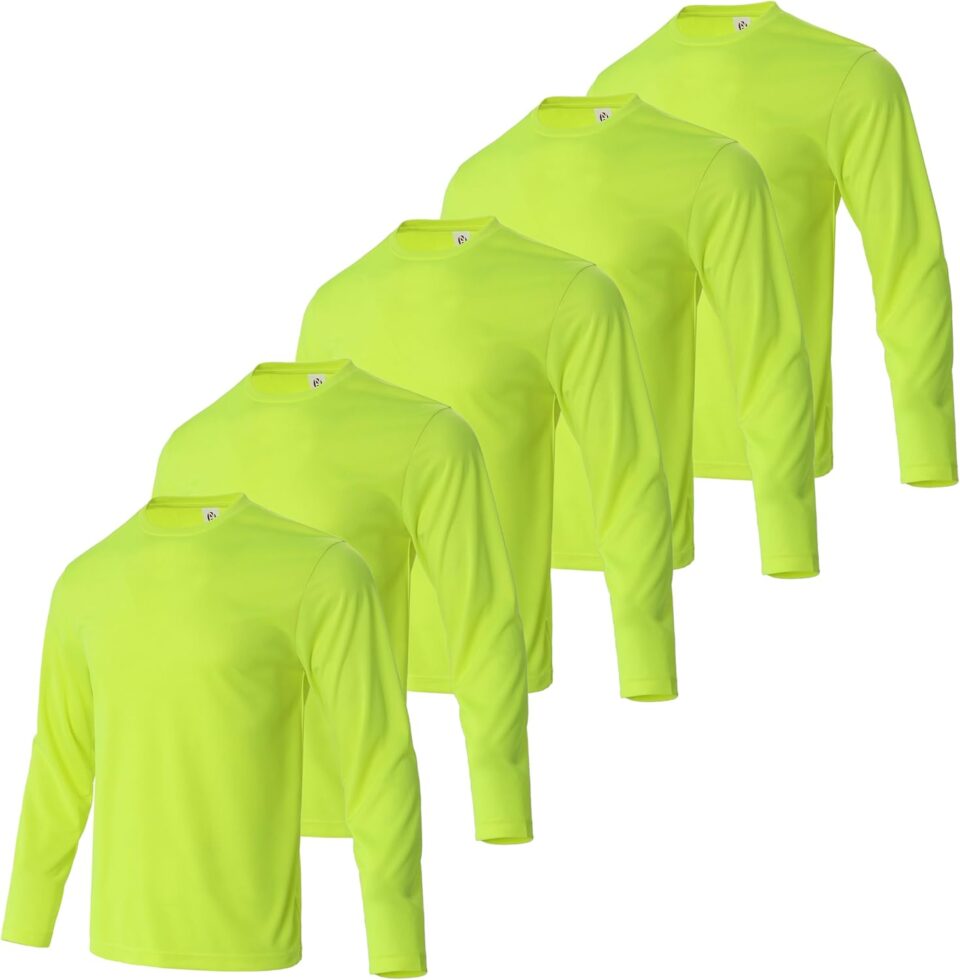 Gary Com Men Long Sleeve T-Shirts Pack Quick Dry Athletic Running Activewear Workout Tee UPF 50+ Sun Protection Shirt for Men