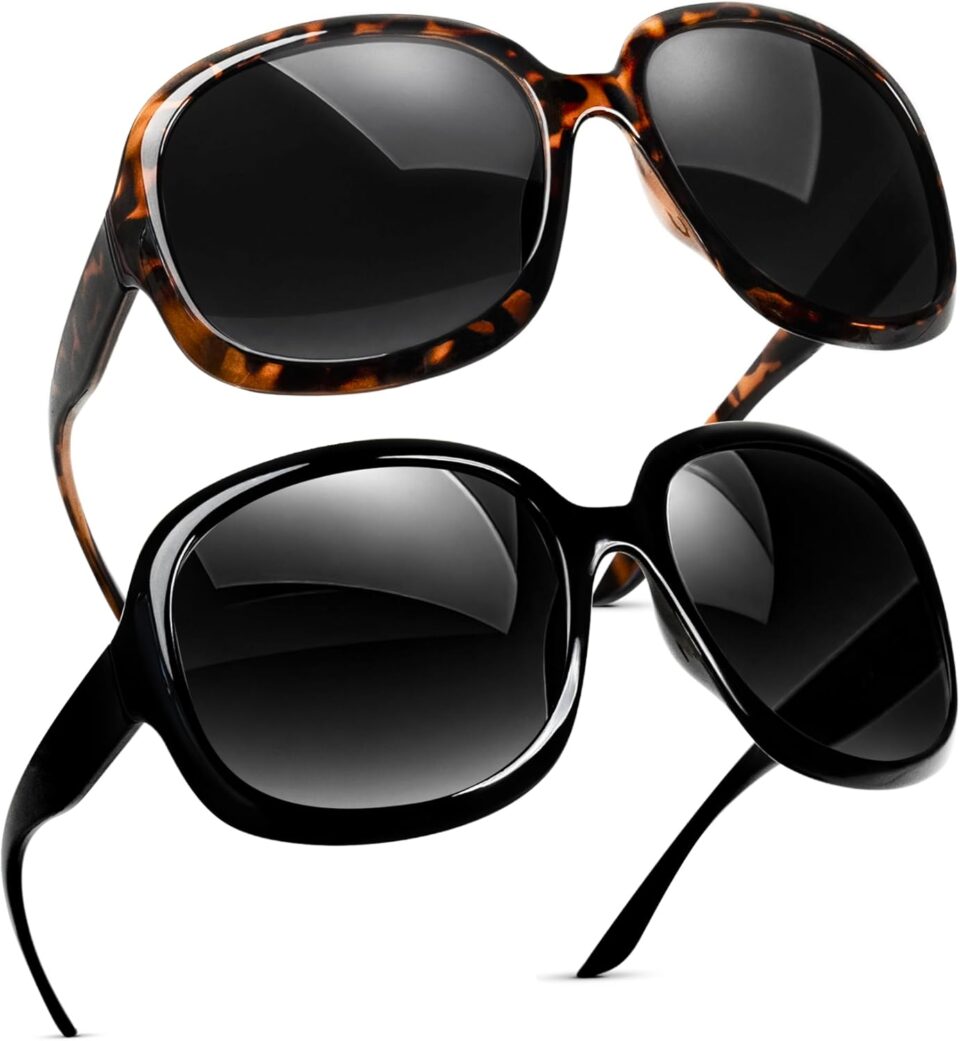 miyya Bug Eye Oversized Polarized Sunglasses Womens, Trendy Retro Sun Glasses for Women 2025, Oversized UV Protection Shades