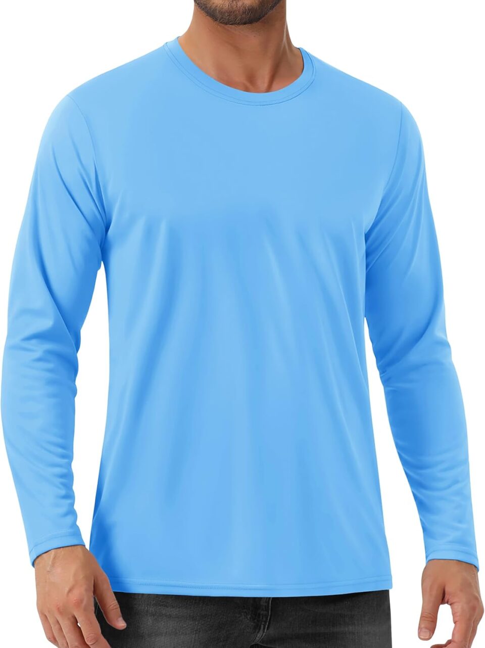 EKLENTSON Men's UPF 80+ Sun Protection Shirts Long Sleeve Rash Gurad Quick Dry Swim Shirt Lightweight