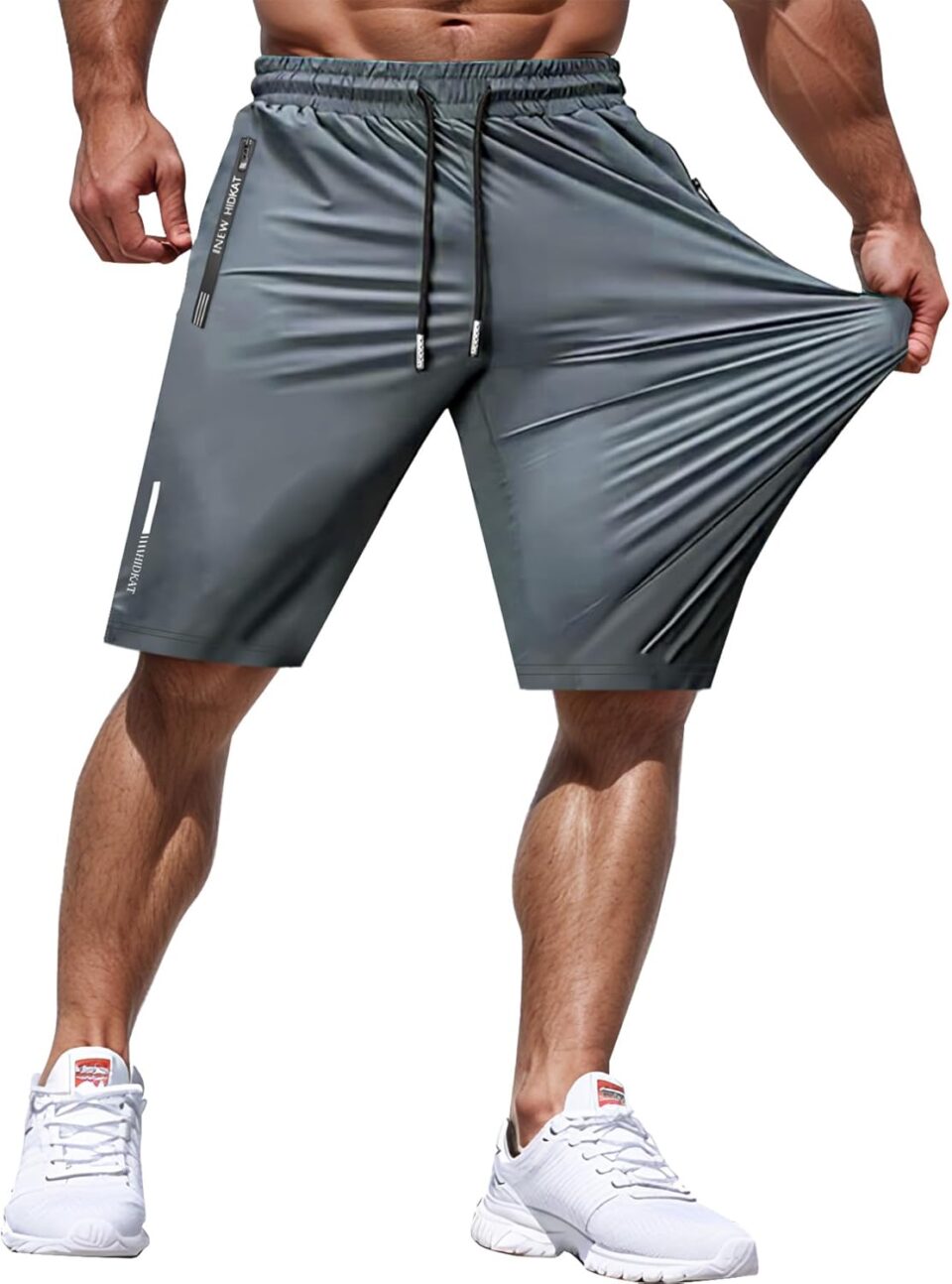 Men's Athletic Shorts Lightweight Sport,Gym,Workout，Running Jogging Shorts Quick Dry with Zipper Pockets