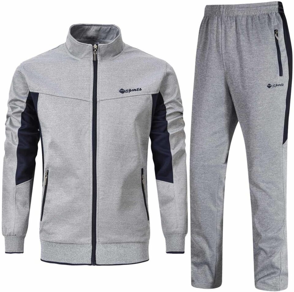 Rdruko Men's Tracksuit Sweatsuits 2 Piece Set Athletic Jogging Gym Activewear Sweat Track Suits Sets