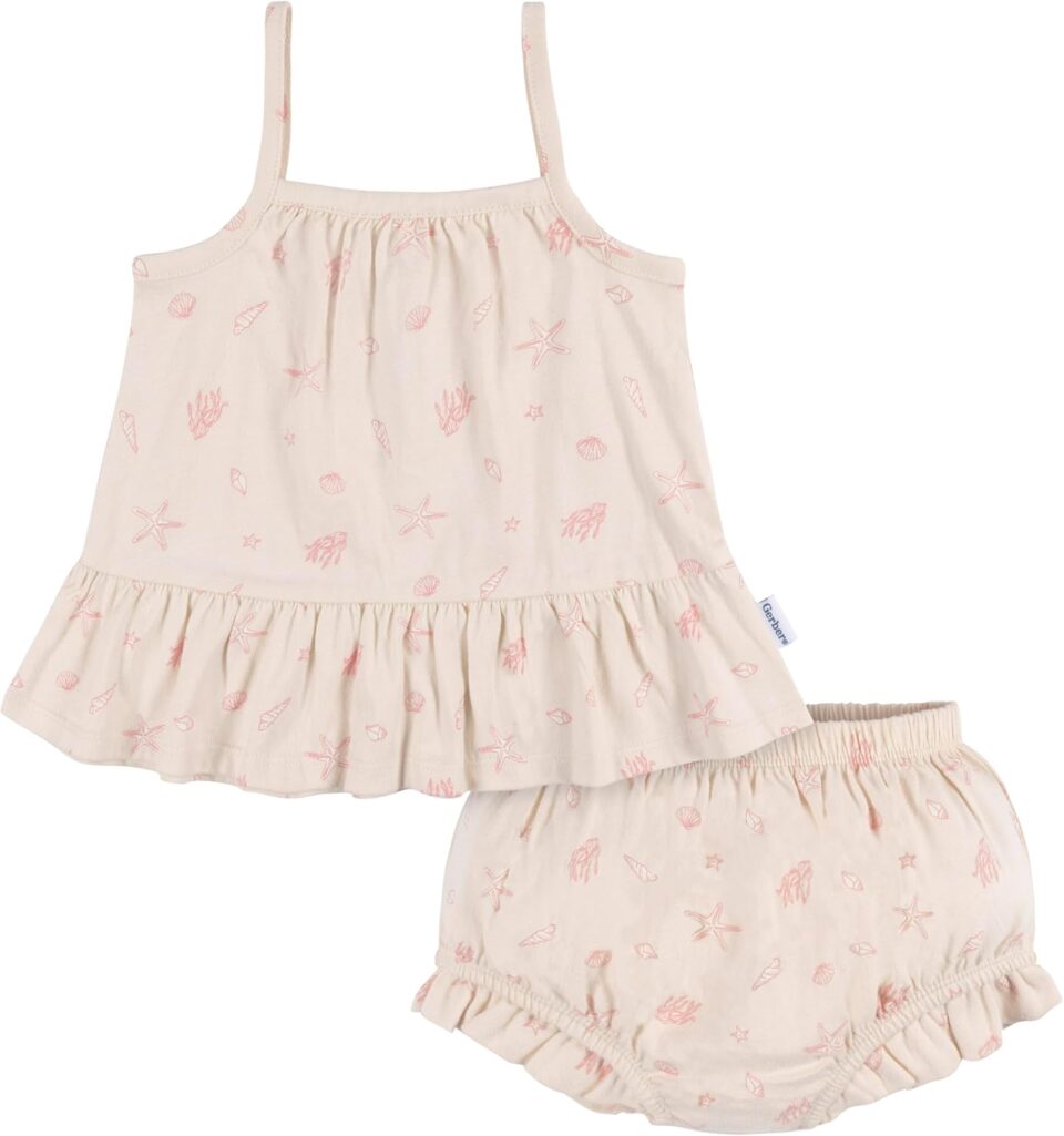 Gerber baby-girls Sleeveless Tunic Top and Diaper Cover Set