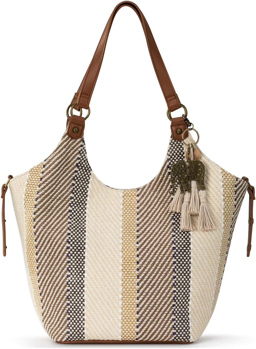 Sakroots The Sak Roma Shopper Shoulder Bag Large Purse & Tote Bag with Double Straps & Zipper Pockets for Everyday & Travel