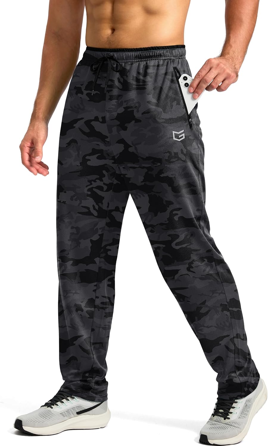 G Gradual Men's Sweatpants Mesh Lightweight with Zip Pockets Breathable Quick Dry Athletic Pants for Workout Running