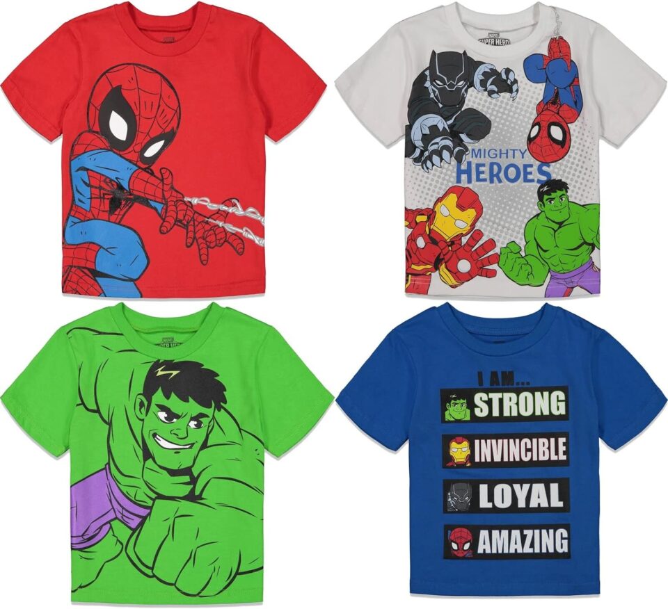 Marvel 4 Pack Graphic T-Shirts