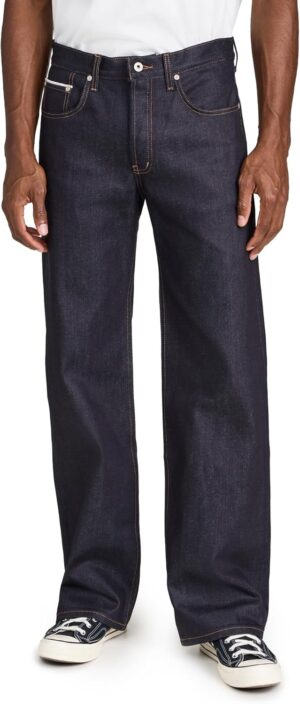 Naked & Famous Denim Men's Strong Guy Nightshade Stretch Selvedge Jeans