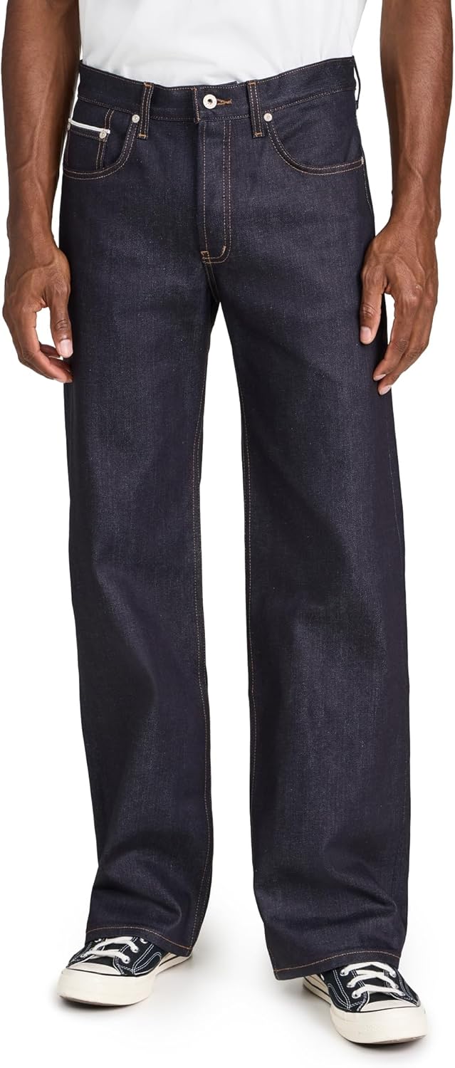 Naked & Famous Denim Men's Strong Guy Nightshade Stretch Selvedge Jeans