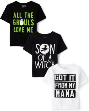 The Children's Place Baby Boys' and Toddler All Holidays Short Sleeve Graphic T-Shirts,multipacks