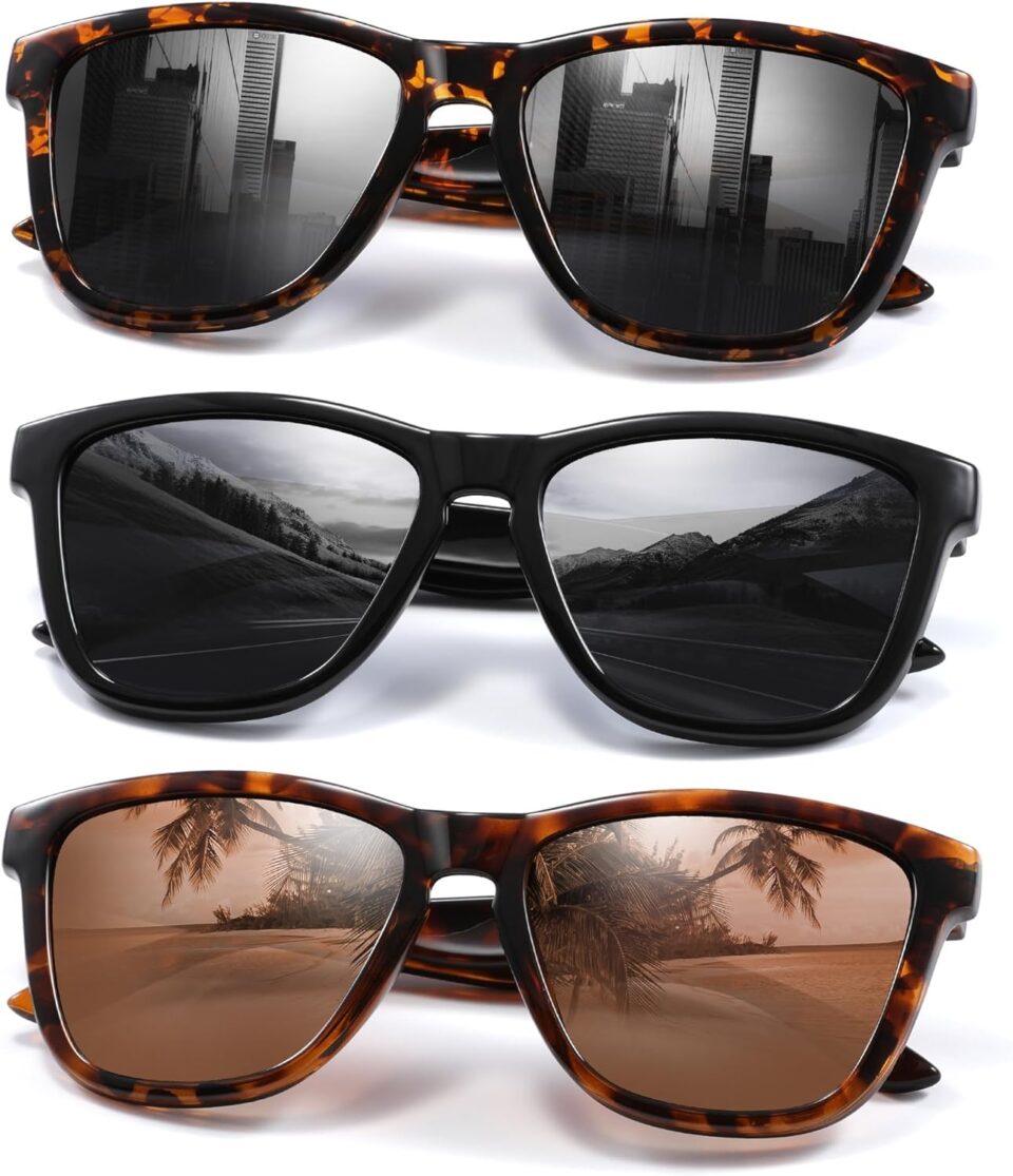 Polarized Sunglasses Womens Trendy Classic Retro Womens Sunglasses Men Driving Sun Glasses UV Protection