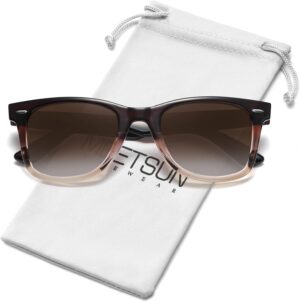 MEETSUN Polarized Sunglasses for Women Men Classic Retro Square Frame Driving Trendy Sun Glasses UV Protection
