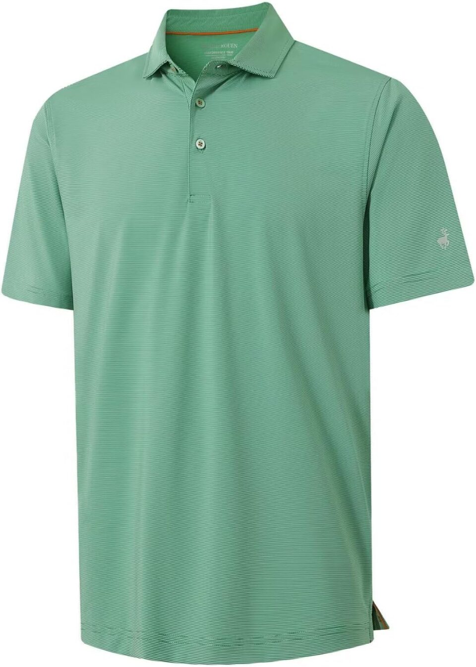 MICHEL ROUEN Golf Shirts for Men Short Sleeve Lightweight Quick Dry Pin Striped Casual Collared Polo Shirts