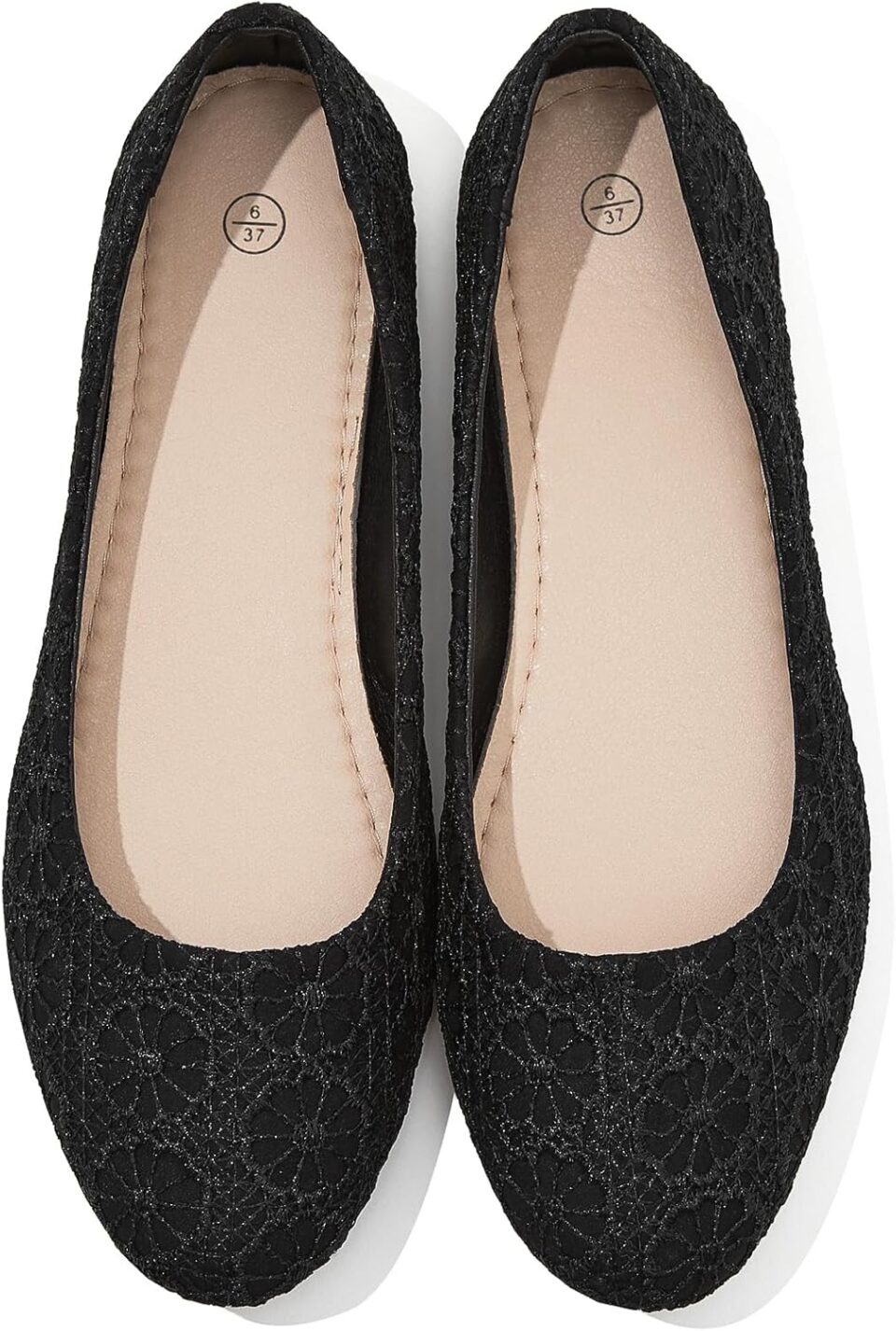 Dress Shoes for Women Round Toe Flats Shoes Lace Ballet Flats Dressy Comfortable Foldable Flats Low Heel