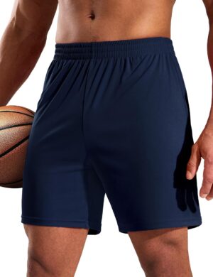 MIER Men's Quick-Dry Athletic/Soccer/Basketball Shorts Without Pockets No Liner Running Workout Training Active Shorts