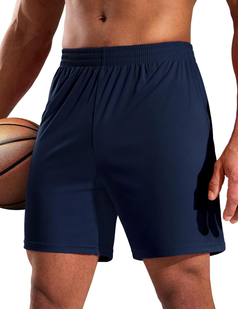 MIER Men's Quick-Dry Athletic/Soccer/Basketball Shorts Without Pockets No Liner Running Workout Training Active Shorts