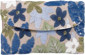Verdusa Women's Floral Embroidery Sequin Evening Clutch Bags Party Purses
