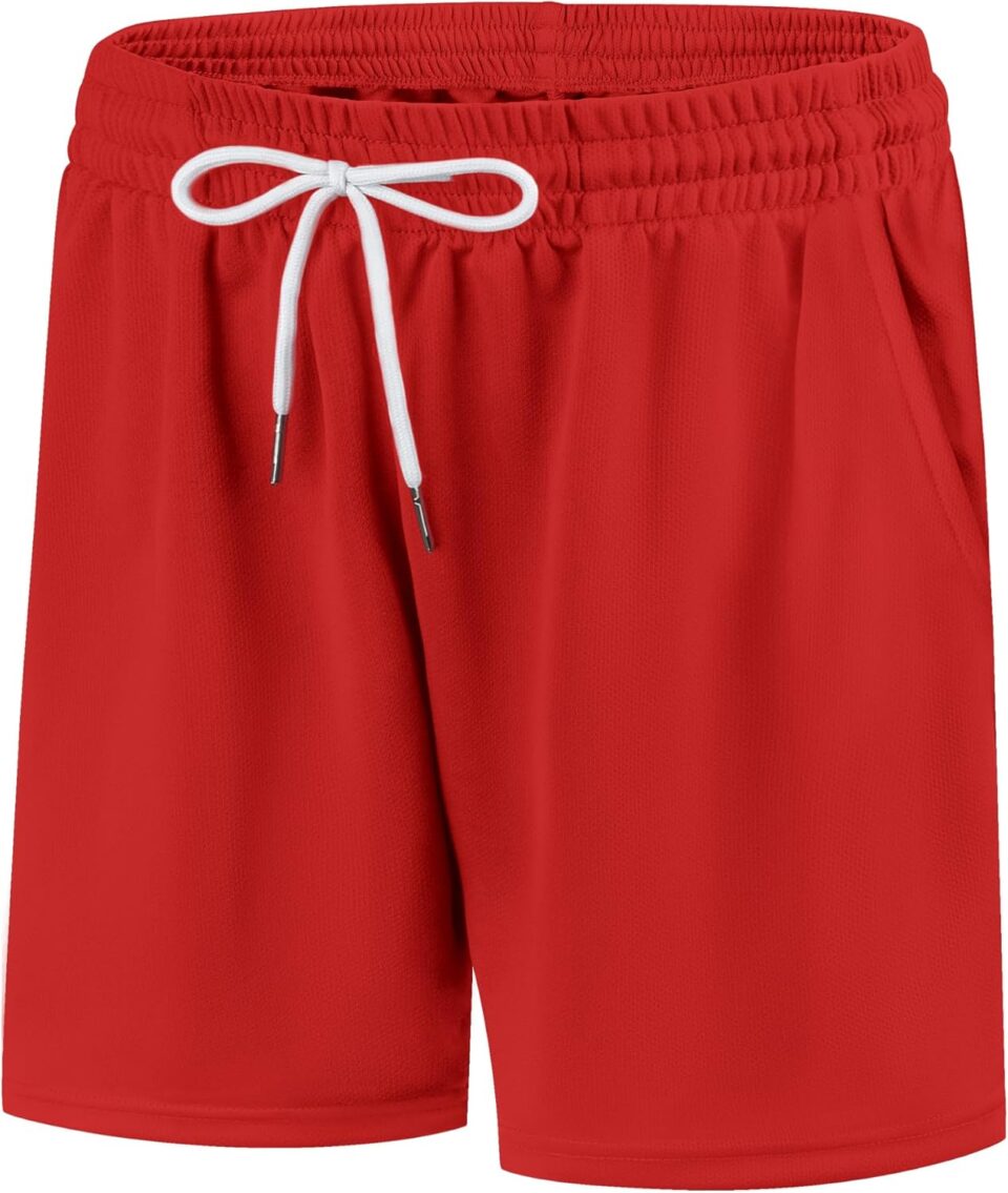 Boys Athletic Shorts Mesh Basketball Soccer Shorts Breathable Quick Dry Running Gym Activewear for Kids Youth 6-16 Years