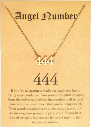 Tasunom Angel Number Choker Necklace Numerology Jewelry for Women