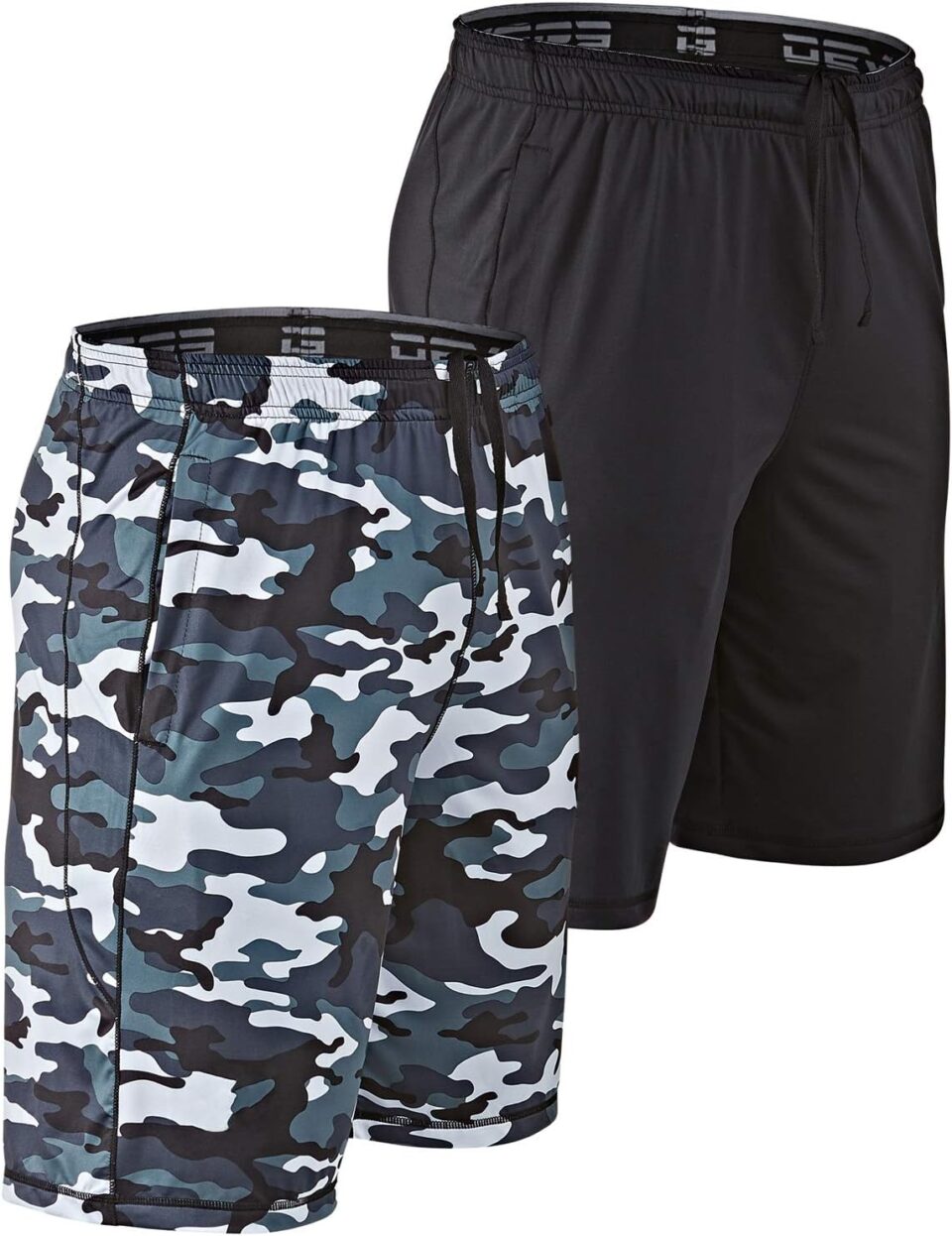 DEVOPS Men's 2-Pack Loose-Fit 10" Workout Gym Shorts with Pockets