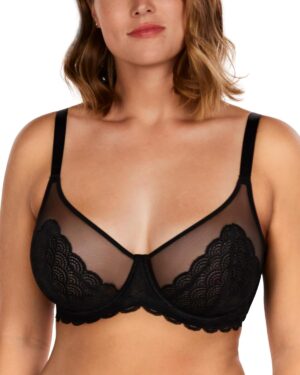 HSIA Minimizer Bras for Women Large Bust Full Coverage Lace Plus Size Bra - Mermaid Scales