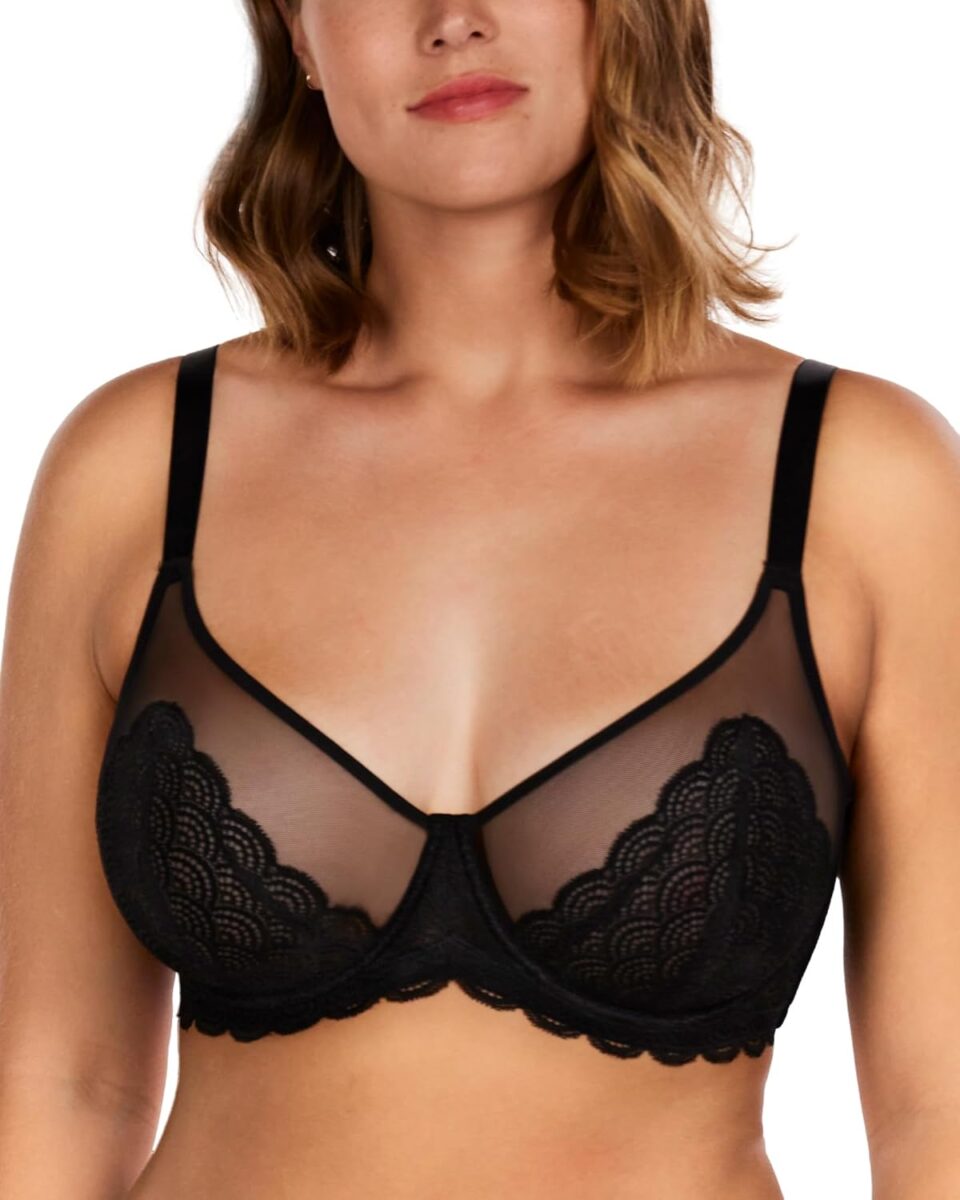 HSIA Minimizer Bras for Women Large Bust Full Coverage Lace Plus Size Bra - Mermaid Scales