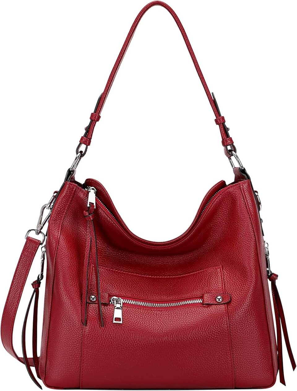 Over Earth Hobo Purses and Handbags for Women Genuine Leather Shoulder Bag Crossbody Purse