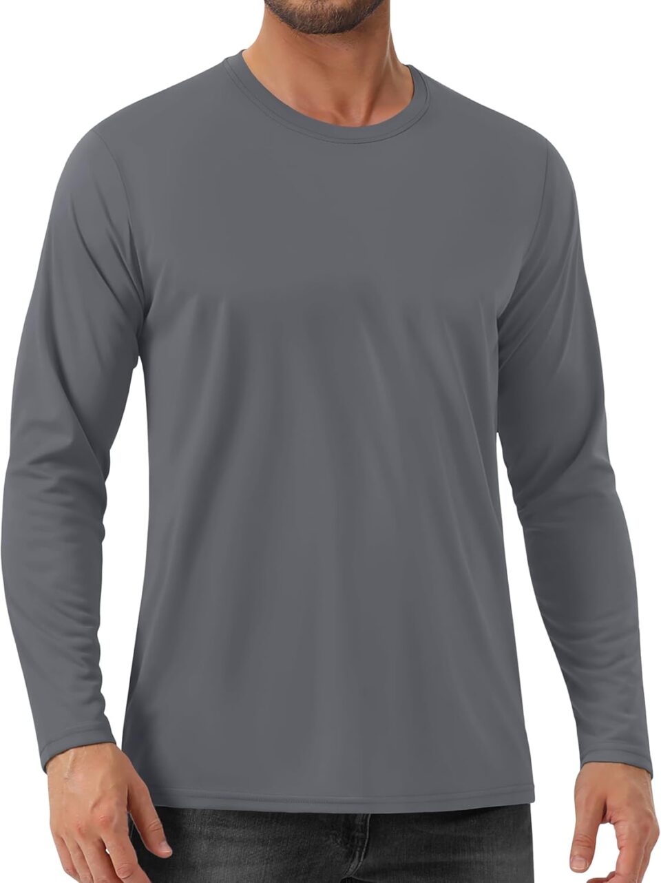 EKLENTSON Men's UPF 80+ Sun Protection Shirts Long Sleeve Rash Gurad Quick Dry Swim Shirt Lightweight