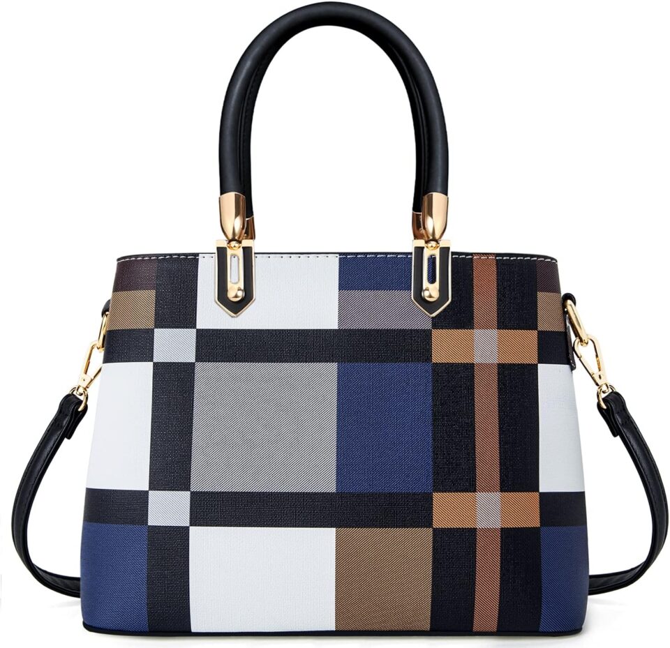 TIBES Handbags for Women Ladies Tote Shoulder Bags Satchel Top Handle Satchel Purse in Pretty Color Combination
