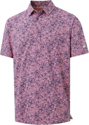 MICHEL ROUEN Mens Polo Shirts Heather Jacquard/Print/Striped Performance Moisture-Wicking Casual Collared Golf Shirts for Men