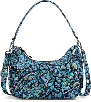 Vera Bradley Women's Cotton Frannie Crescent Crossbody Purse