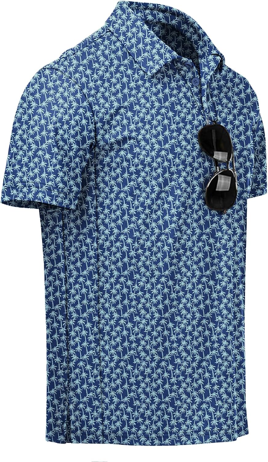 NIASHOT Men's Polo Shirts Tactical Short Sleeve Golf T-Shirt Athletic Collared Summer Shirts