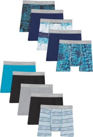 Hanes Boys' and Toddler Comfort Flex and ComfortSoft Boxer Briefs, Multipack