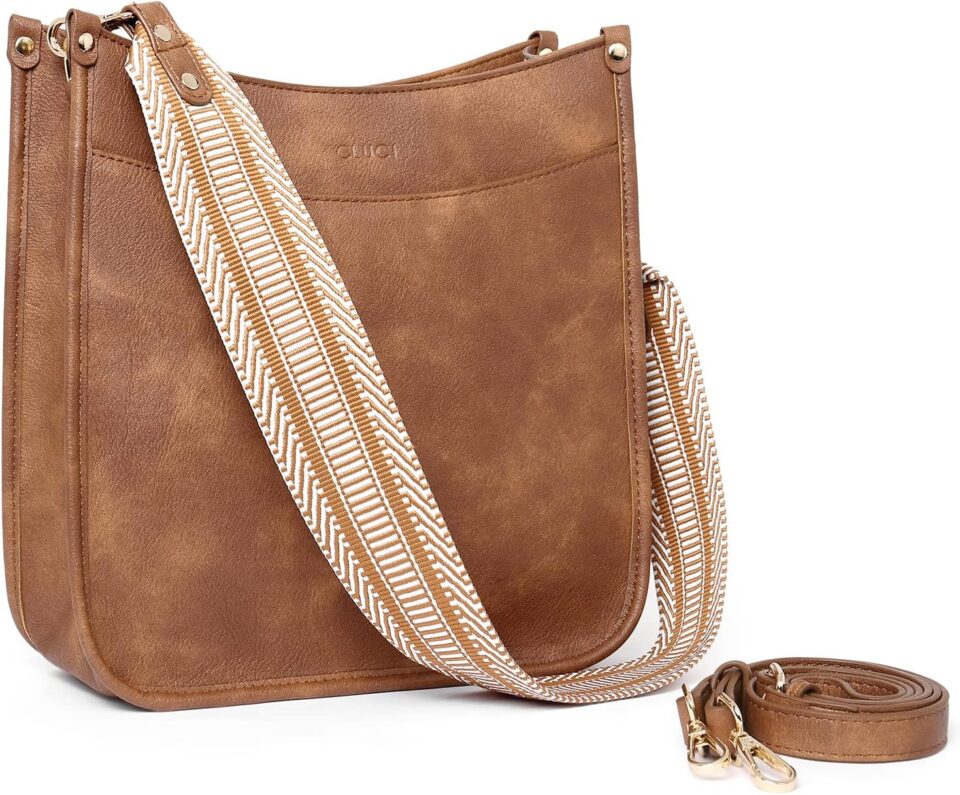 CLUCI Crossbody Bags For Women Trendy Fashion Shoulder Bag Vegan Leather Purse For Ladies with Adjustable Strap