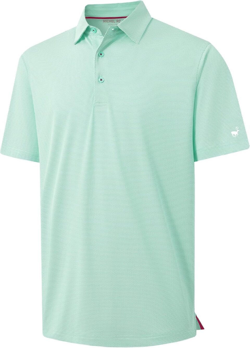 Rouen Mens Polo Shirts Short Sleeve Soft Lightweight Performance Dry Fit Jacquard Casual Collared Golf Polo Shirts for Men