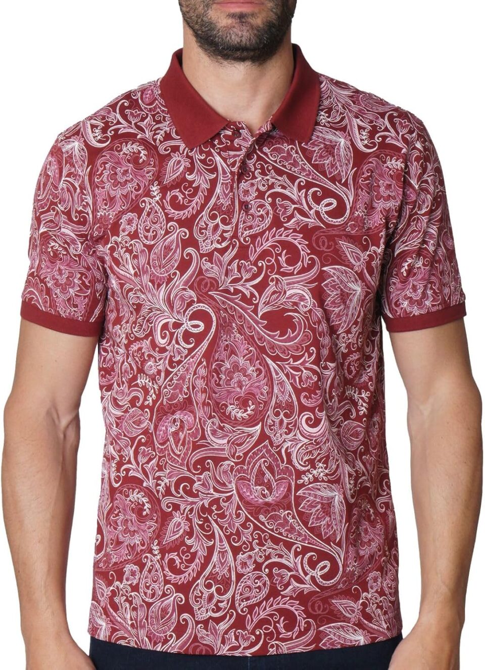 Robert Graham Men's Dozer Short Sleeve Knit Cotton Polo Shirt