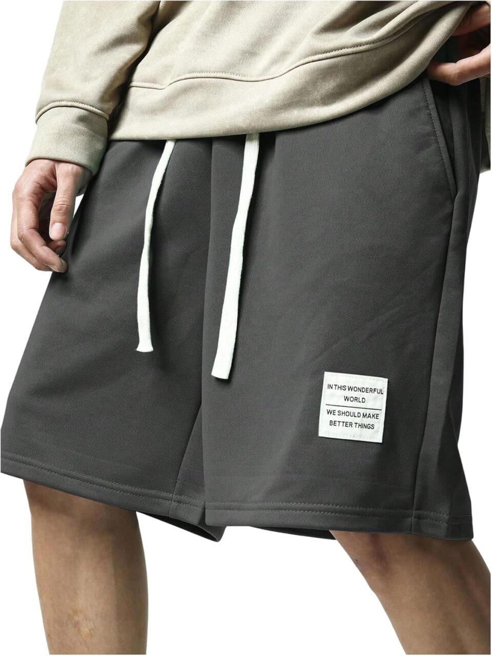 SweatyRocks Men's Casual Drawstring Waist Workout Shorts Summer Sports Loose Shorts