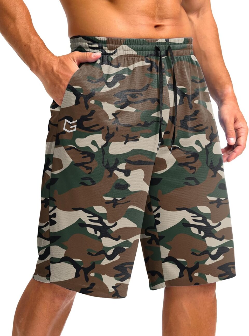 G Gradual Men's Athletic Shorts with Pockets 11" Long Basketball Shorts Lightweight Quick Dry Gym Workout Shorts for Men