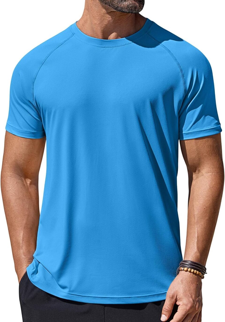 COOFANDY Mens Swim Shirt Short Sleeve UPF 50+ Sun Protection Shirt Rah Guard Athletic Quick Dry T Shirts