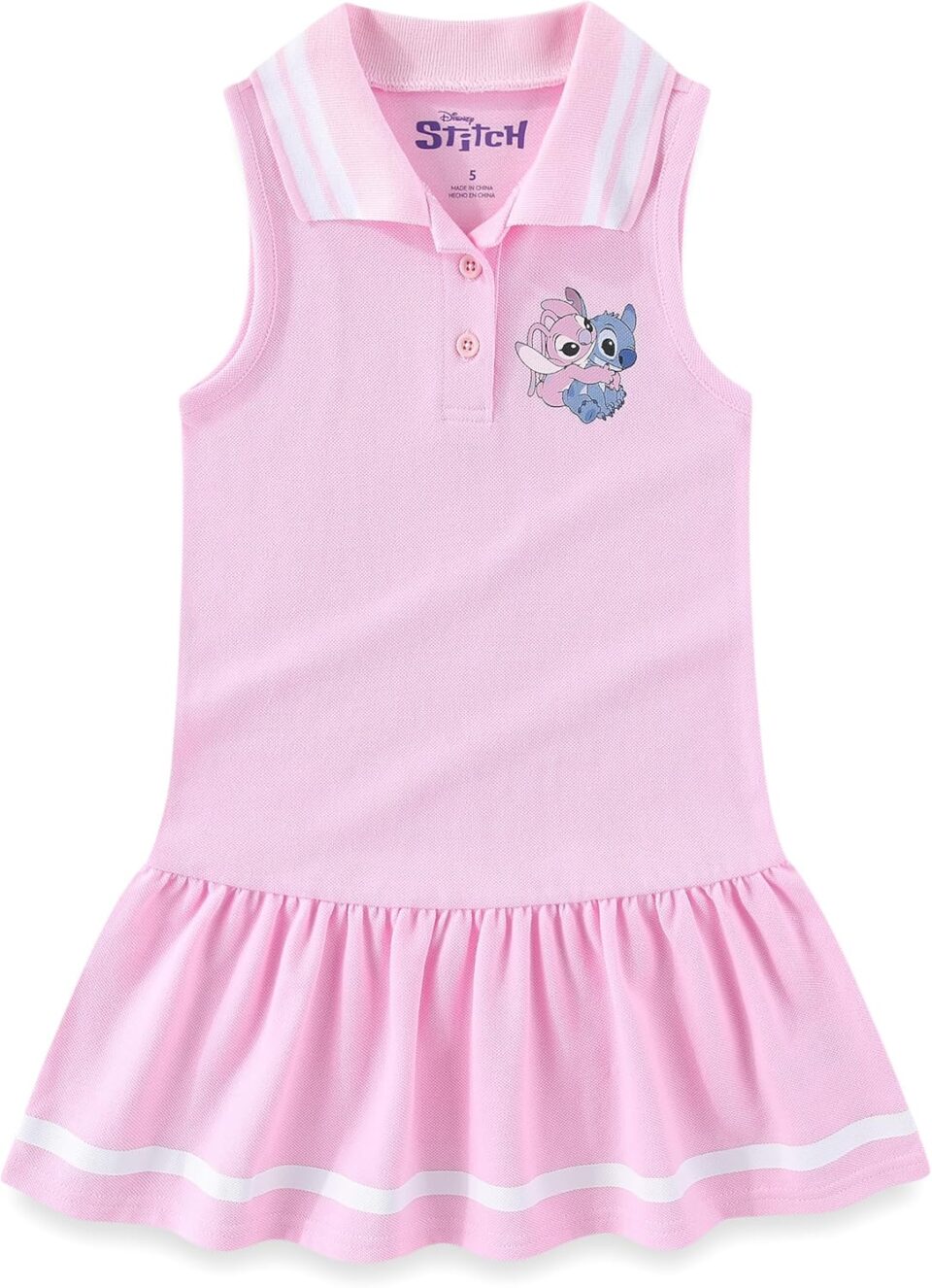 Disney Lilo & Stitch Girls Sleeveless Tennis Dress for Little and Big Kids