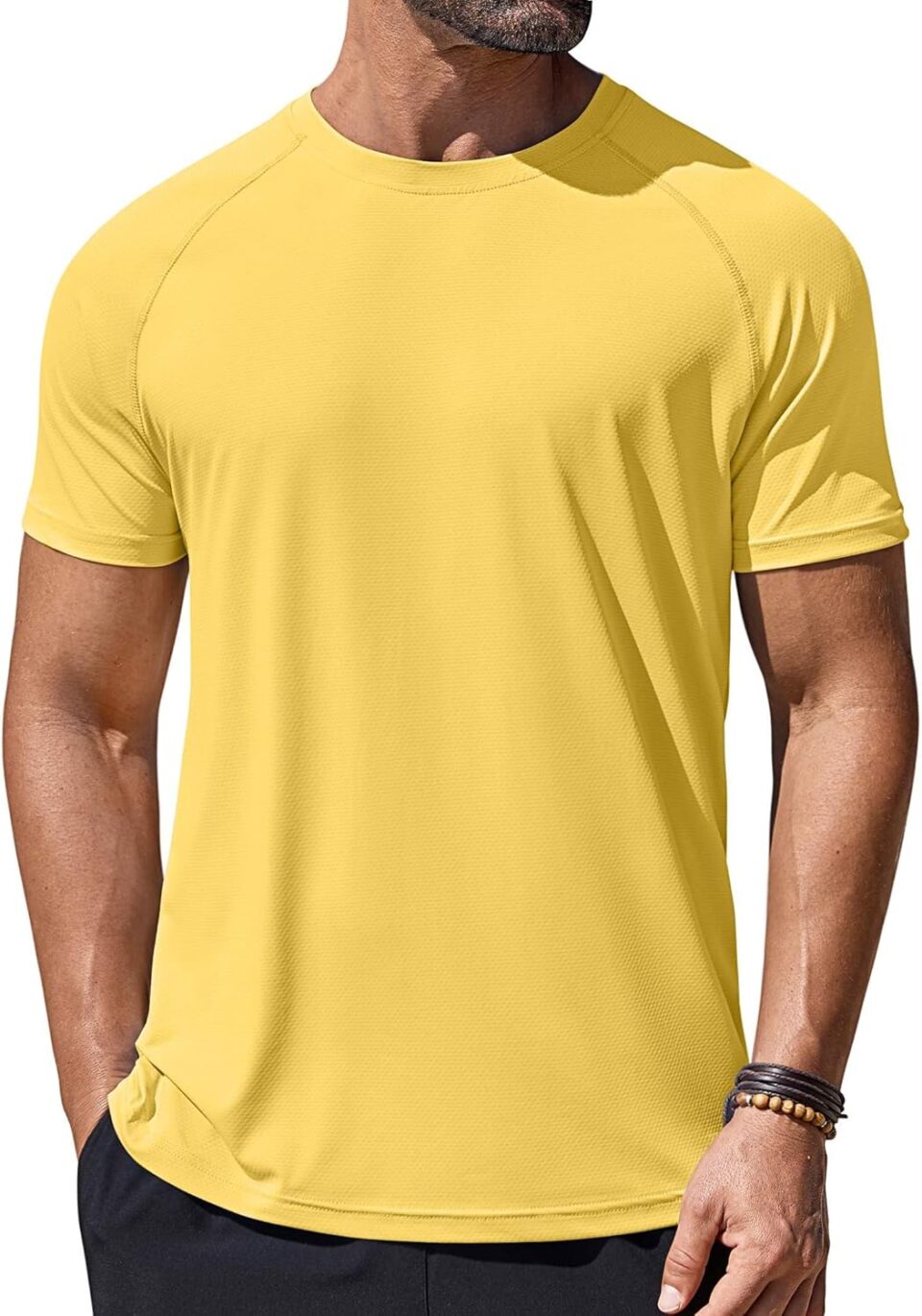 COOFANDY Mens Swim Shirt Short Sleeve UPF 50+ Sun Protection Shirt Rah Guard Athletic Quick Dry T Shirts